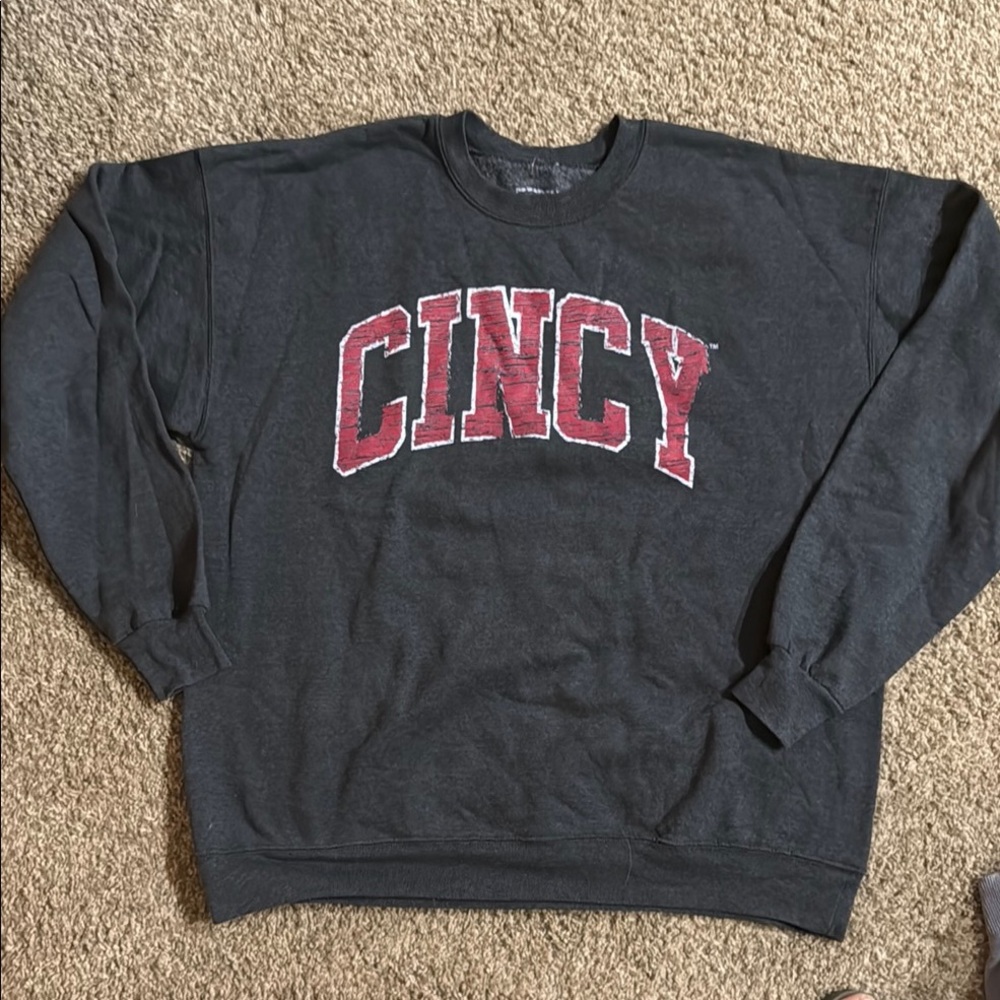 Black and Red Collegiate Sweatshirt